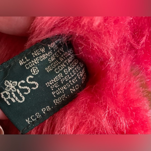 Russ Bears From The Past Teddy Bear plush JUBILEE 14” Beanbag Watermelon Pink - Picture 9 of 9